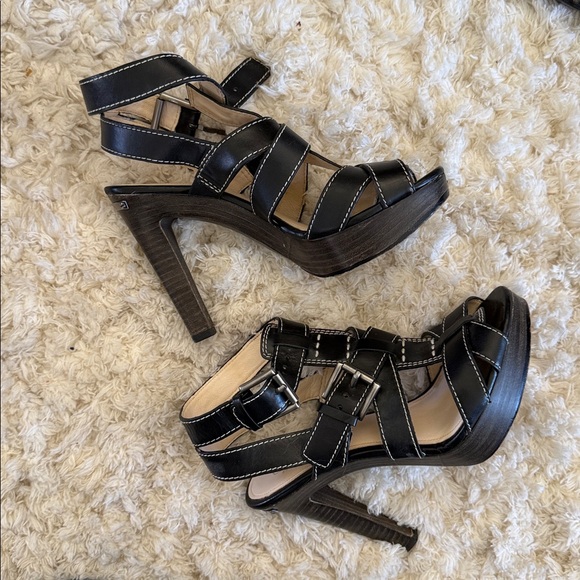 COACH Stefanie Buckle Gladiator HEEL PUMP Black Light Use Size 7 B - Picture 13 of 16